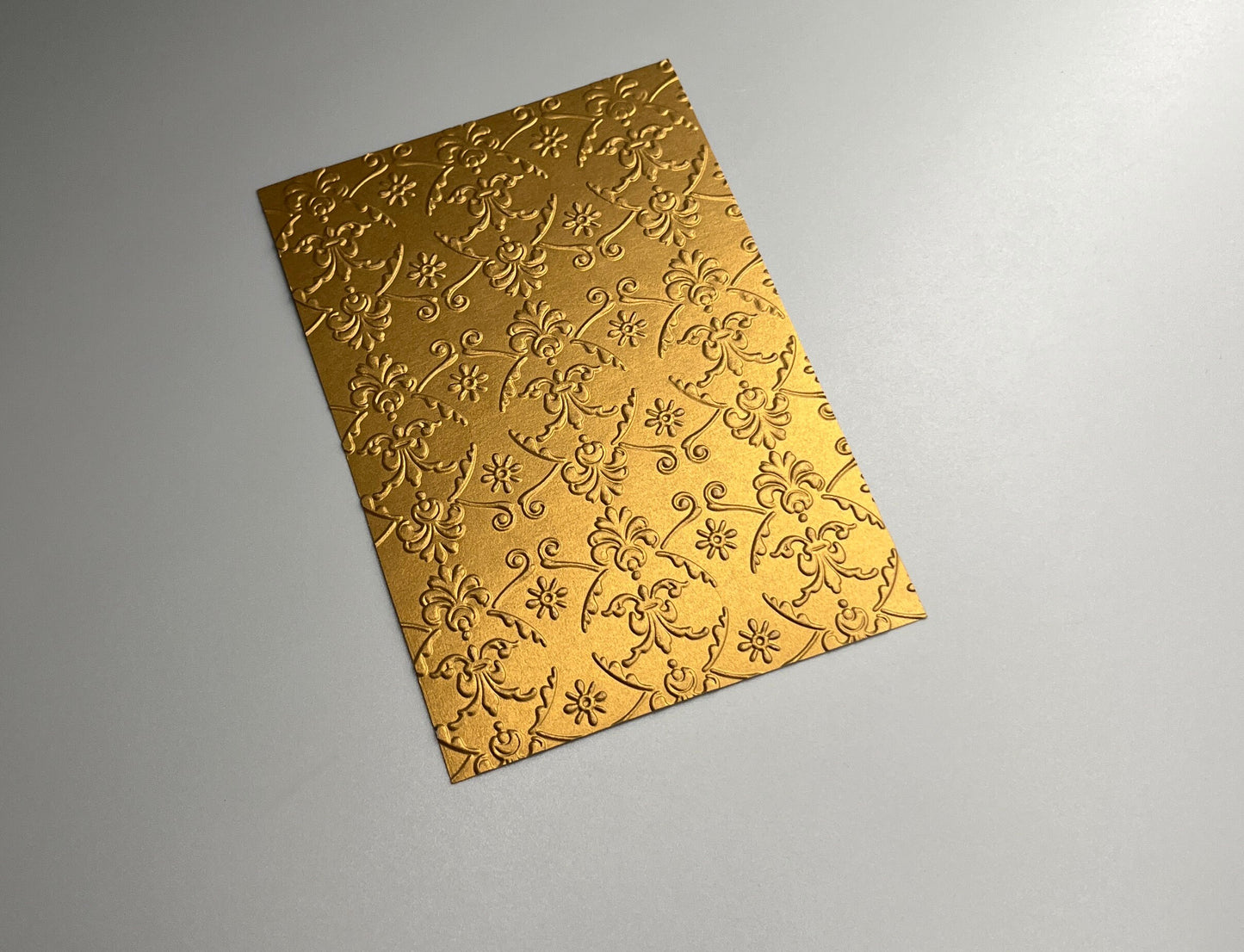 Embossed Castle Pearlised Paper Cards – Components for Handmade Cards (10.5 x 14.5cm)