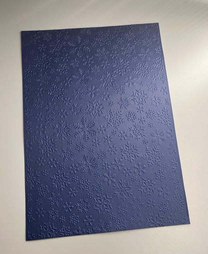 Embossed Snowflake Paper Cards – Components for Handmade Cards (Multiple Colours & Sizes)
