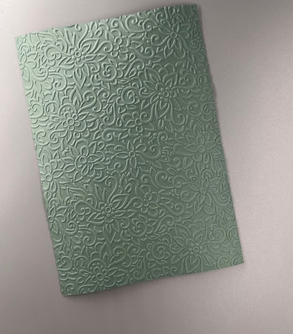 Embossed Flower Paper Cards – Components for Handmade Cards (Multiple Colours & Sizes) – Pack B