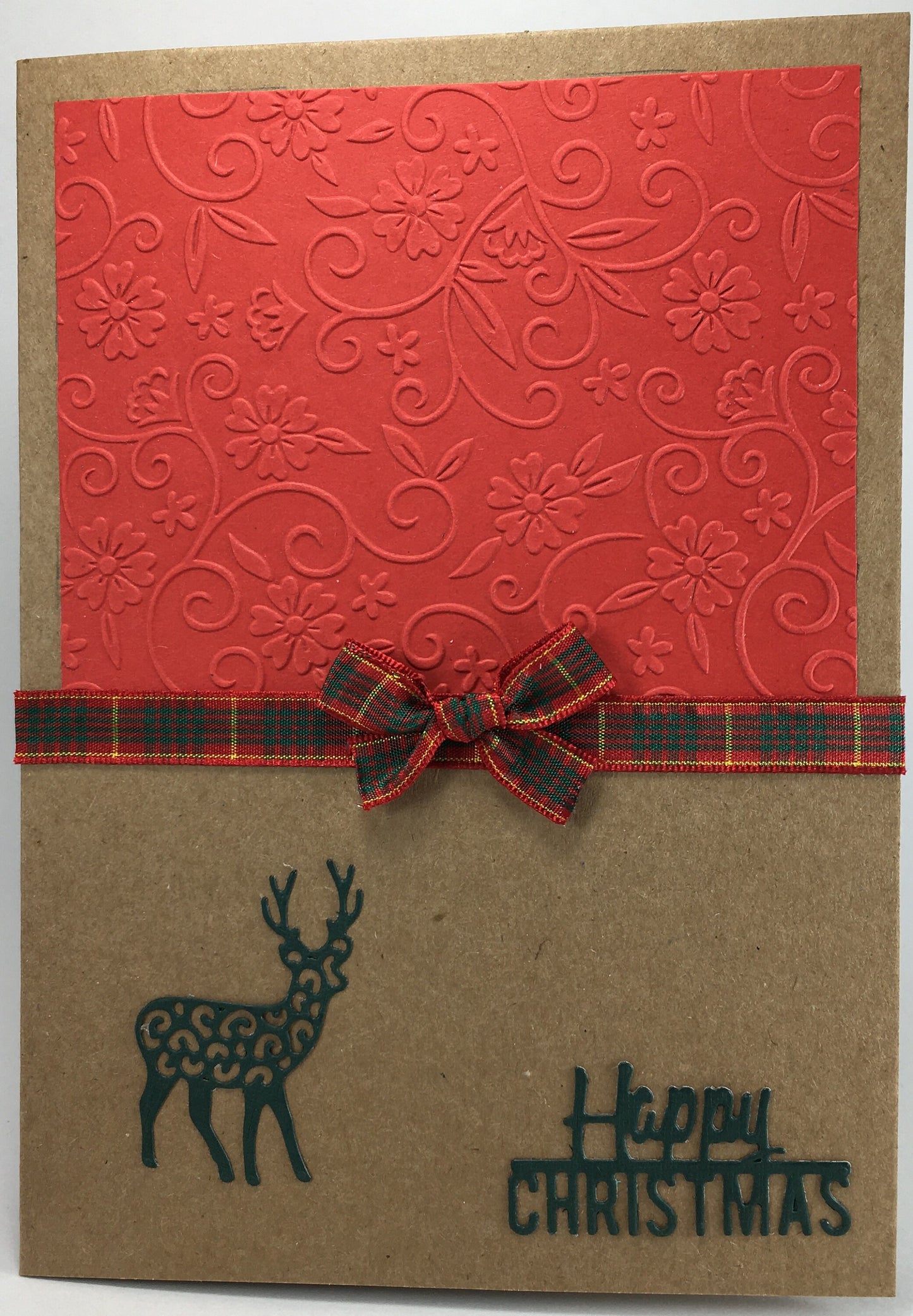 Handmade Christmas Card Kit – Kraft Cards with Envelopes, Makes 4 Cards (5x7")