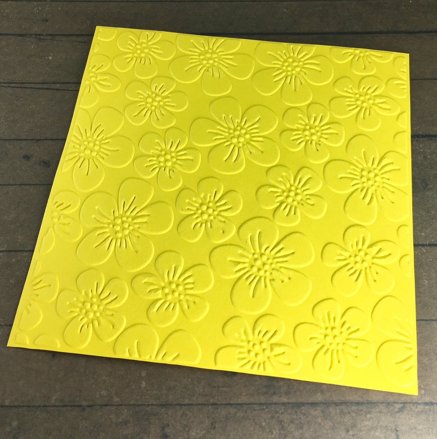 4 x Embossed Floral Paper Cards – Components for Handmade Cards (12 x 12cm)