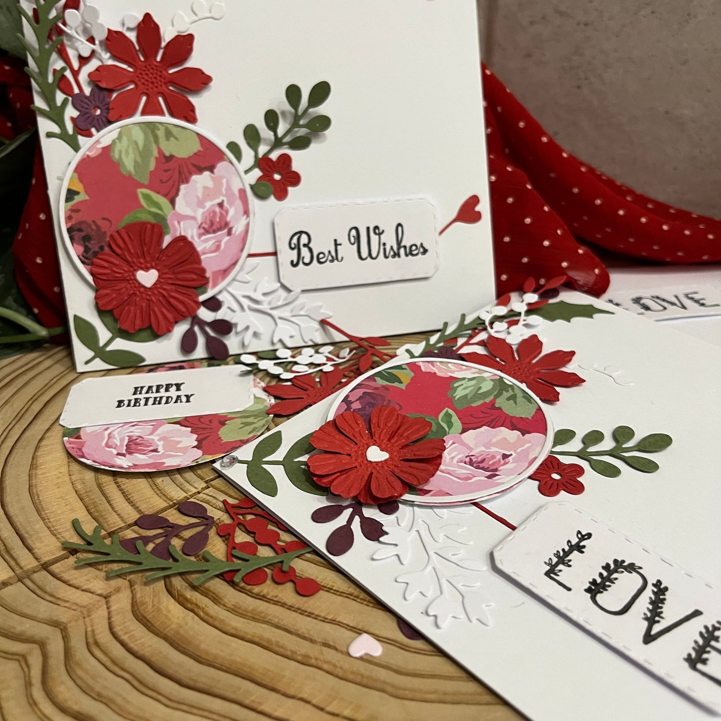 DIY Floral Card Making Kit – Handmade Embossed Card & Envelope (6x6")