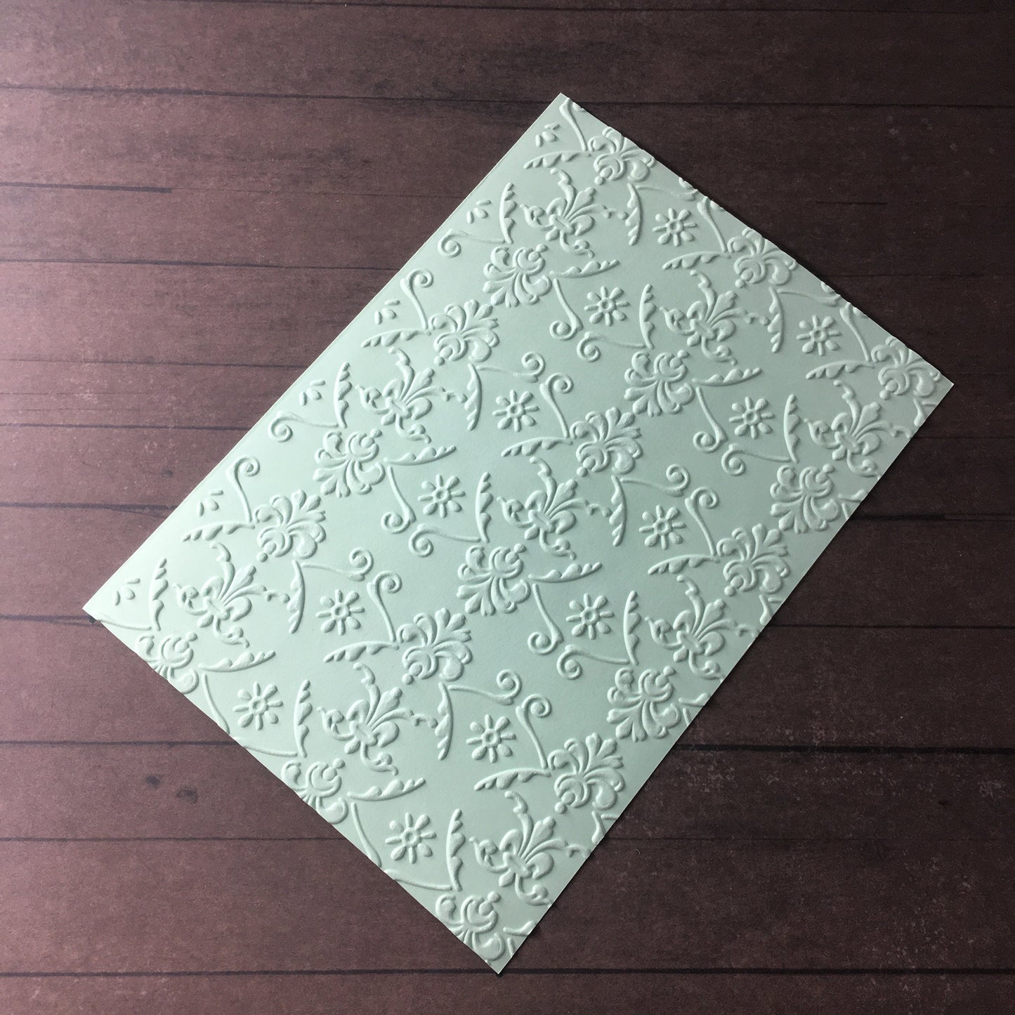 4 x Embossed Floral White Paper Cards – Components for Handmade Cards (10.5 x 14.5cm)