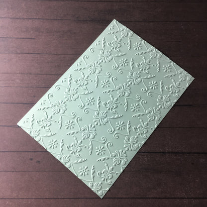 4 x Embossed Floral White Paper Cards – Components for Handmade Cards (10.5 x 14.5cm)