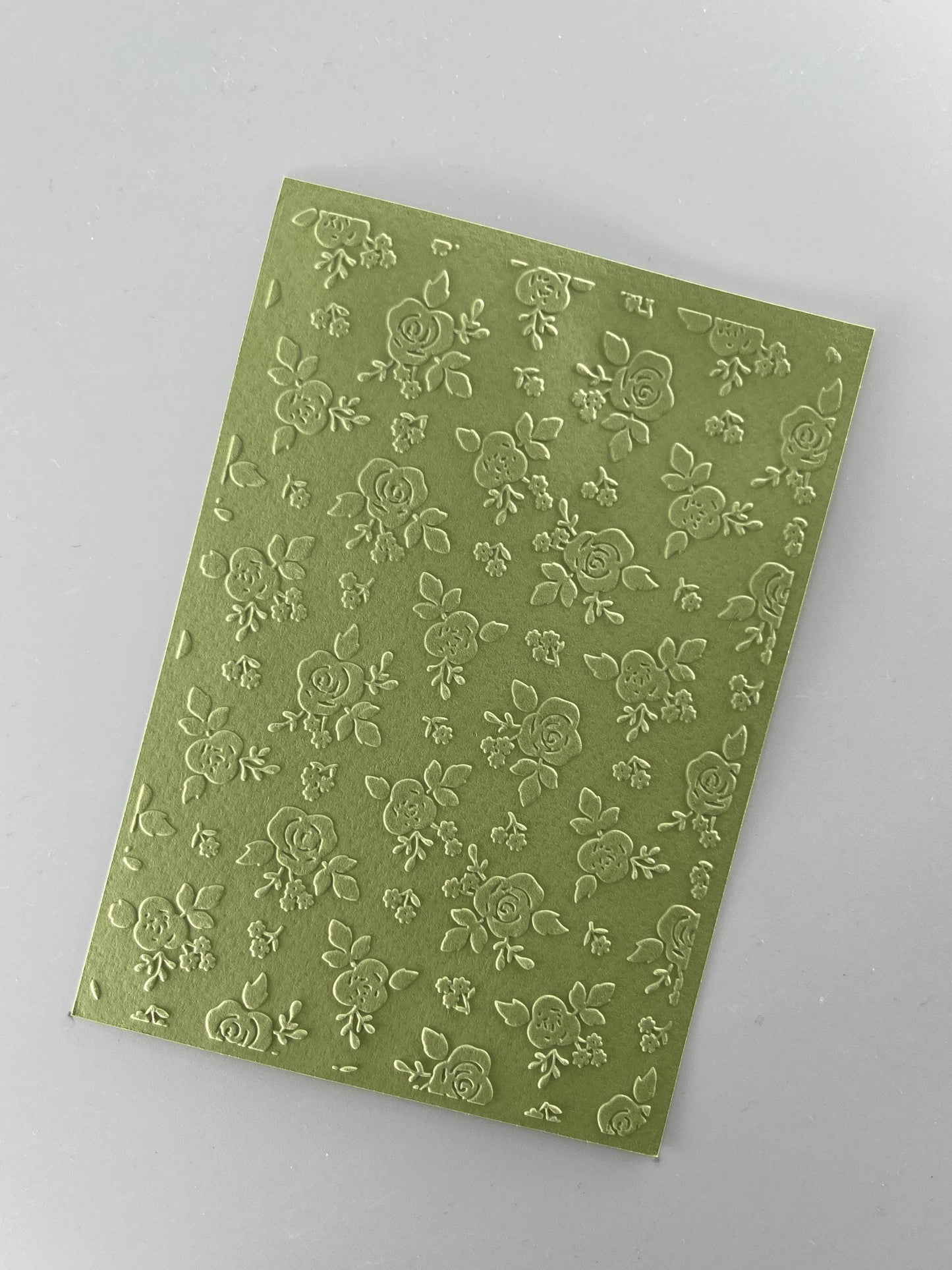 Embossed Rose Paper Cards – Components for Handmade Cards (10.5 x 14.5cm) – Pack B