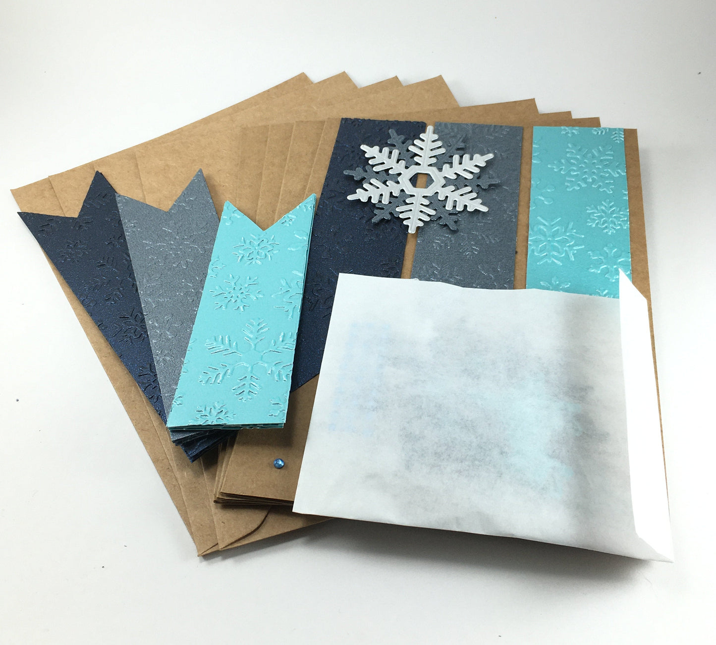 Handmade Christmas Card Making Kit with Envelopes – Beginner Friendly (5x7")