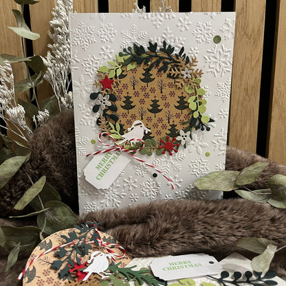DIY Christmas Card Making Kit – Handmade Embossed Cards & Envelopes (5x7")