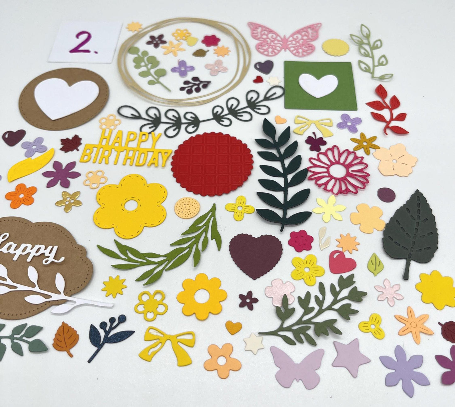 Bundle of Handmade Die Cuts – Components for Card Making & Paper Crafts