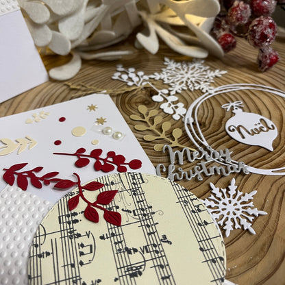 Christmas Card Making Kit – Handmade Embossed Holiday Cards with Envelopes (5x7")
