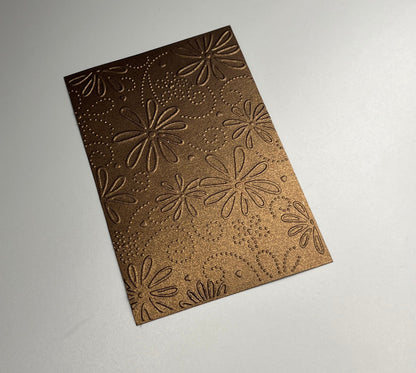 Embossed Flower Pearlised Paper Cards – Components for Handmade Cards (10.5 x 14.5cm) – Pack C