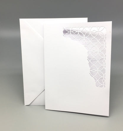 Blank Card & Envelope with Ornament Cut – Components for Handmade Cards (5x7")
