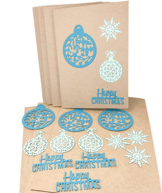 DIY Christmas Card Kit – Kraft Cards & Envelopes, Beginner Friendly (10.5 x 14.5cm)