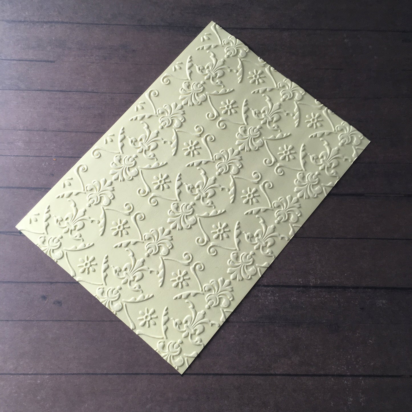 4 x Embossed Floral White Paper Cards – Components for Handmade Cards (10.5 x 14.5cm)