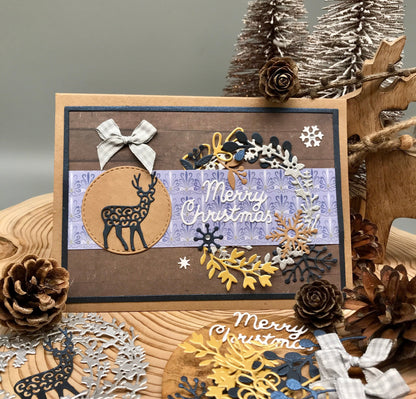 Luxury Christmas Card Making Kit – Handmade Holiday Cards with Envelopes (5x7")