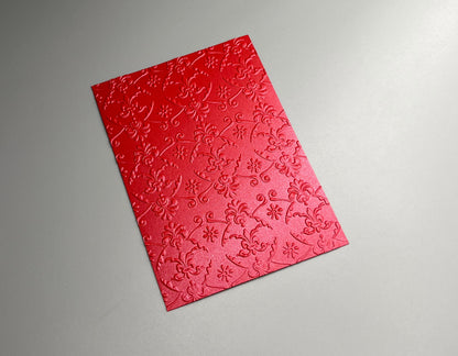Embossed Castle Pearlised Paper Cards – Components for Handmade Cards (10.5 x 14.5cm)