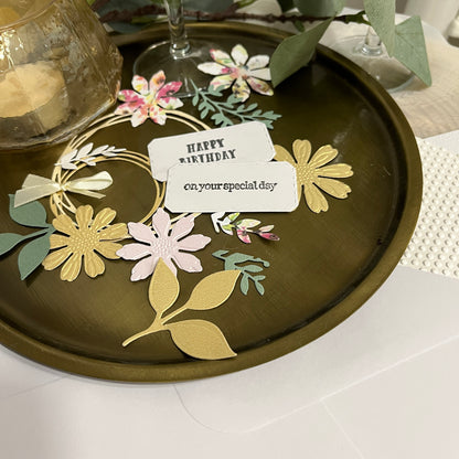 DIY Handmade Floral Card Making Kit – Embossed Card & Envelope (5x7")