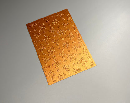 Embossed Rose Pearlised Paper Cards – Components for Handmade Cards (10.5 x 14.5cm)