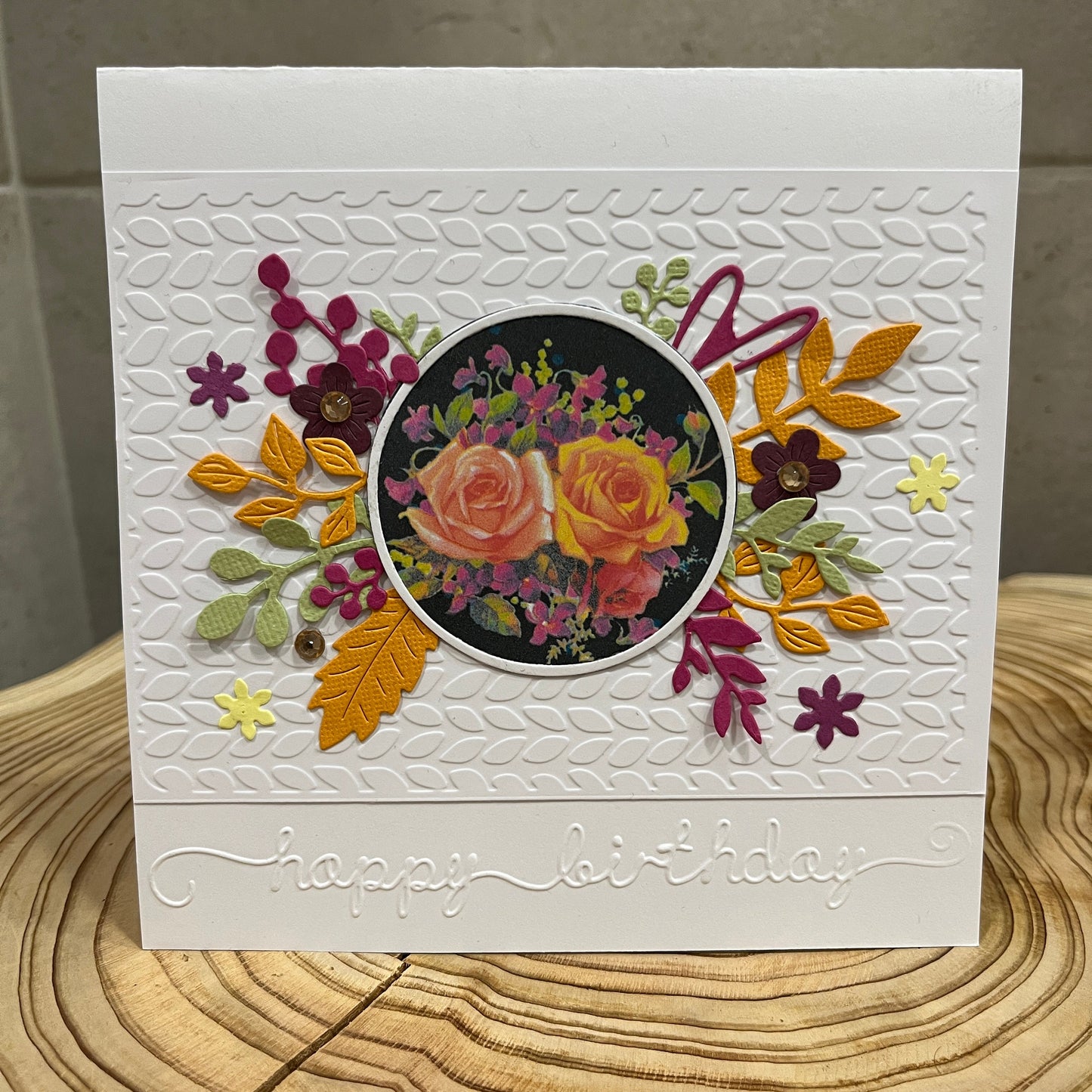 Unique Floral Card Making Kit – Handmade DIY Card & Envelope (6x6")