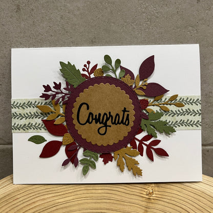 Handmade Birthday Card Making Kit – Embossed Floral Design with Envelope (5x7")
