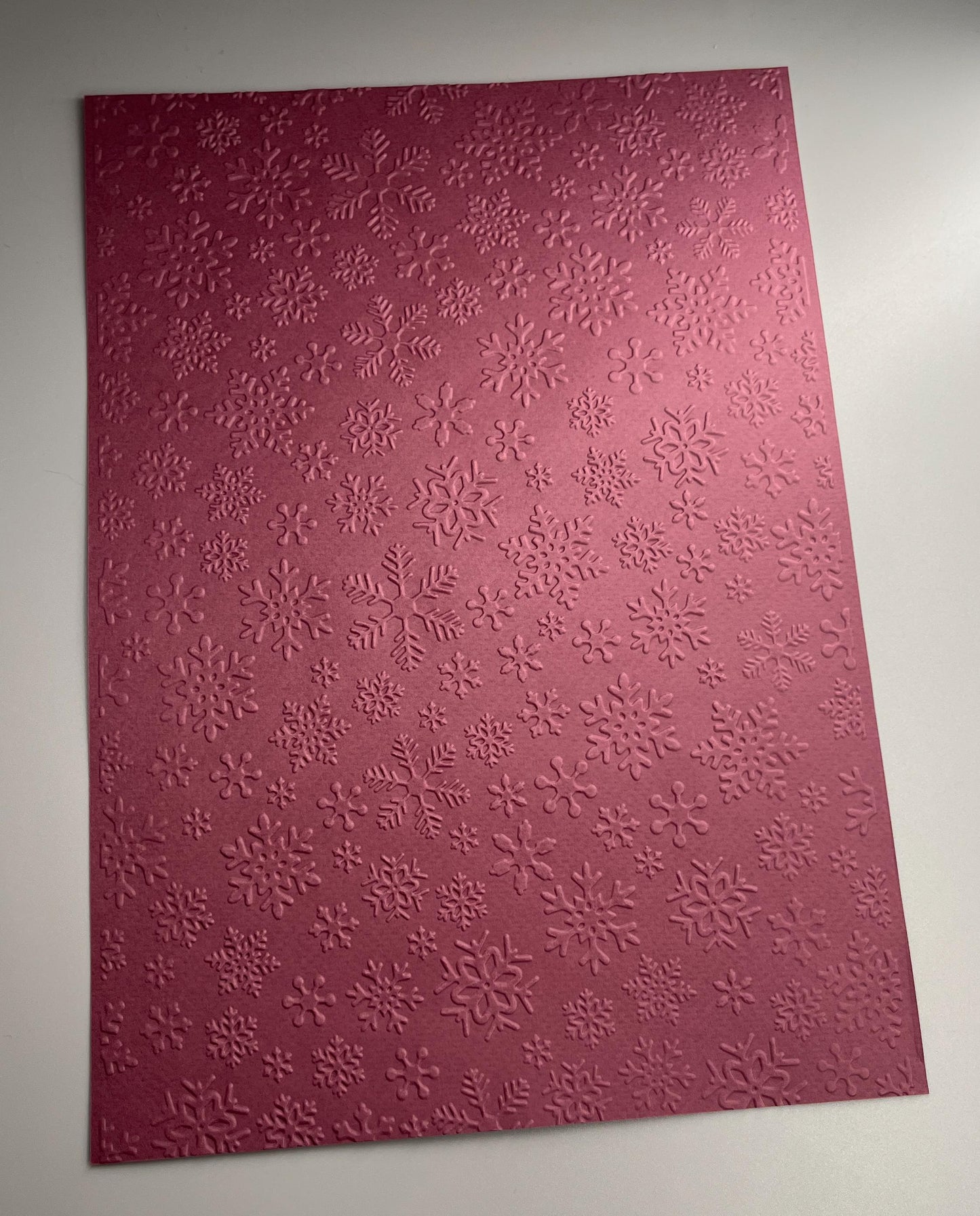 Embossed Snowflake Paper Cards – Components for Handmade Cards (Multiple Colours & Sizes)