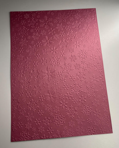 Embossed Snowflake Paper Cards – Components for Handmade Cards (Multiple Colours & Sizes)