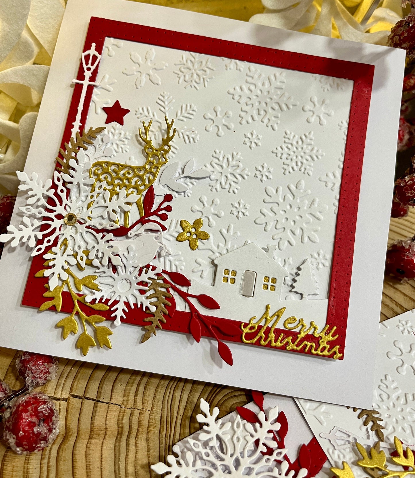 Luxury Christmas Card Making Kit – Handmade Holiday Cards with Envelopes (6x6")