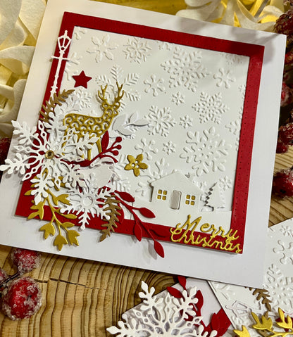 Luxury Christmas Card Making Kit – Handmade Holiday Cards with Envelopes (6x6")
