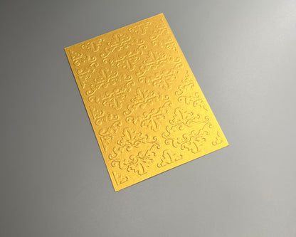 Embossed Flower Pearlised Paper Cards – Components for Handmade Cards (10.5 x 14.5cm) – Pack D