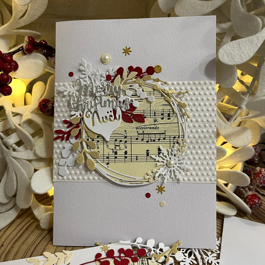 Christmas Card Making Kit – Handmade Embossed Holiday Cards with Envelopes (5x7")