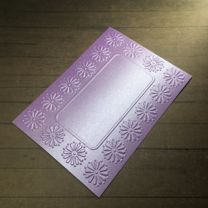 4 x Embossed Pearlised Floral Paper Cards – Components for Handmade Cards (10.5 x 14.5cm)