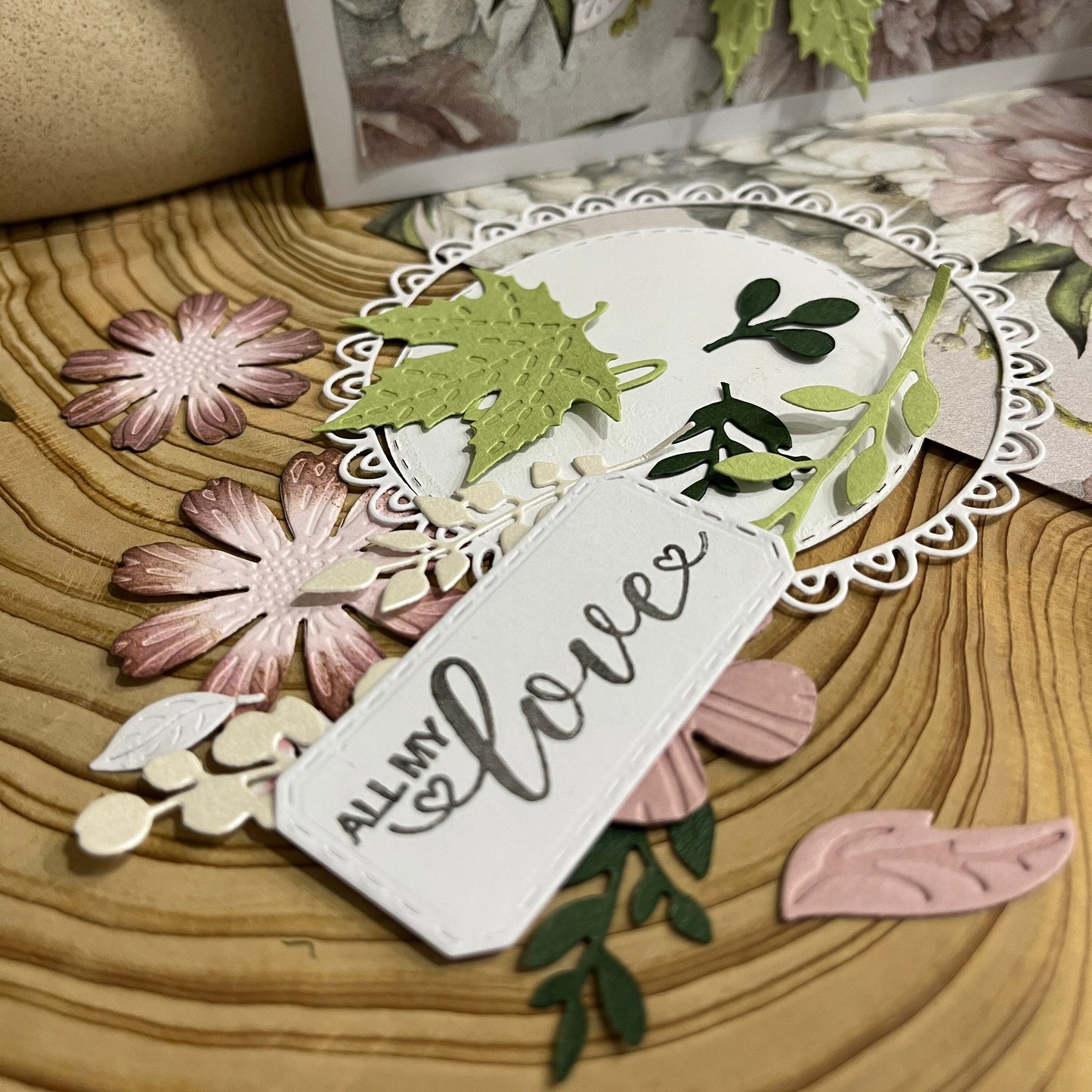 DIY Floral Card Making Kit – Handmade Embossed Card & Envelope (6x6") – Birthday & Mother’s Day