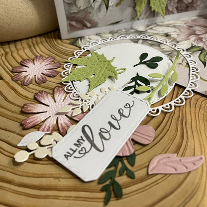 DIY Floral Card Making Kit – Handmade Embossed Card & Envelope (6x6") – Birthday & Mother’s Day