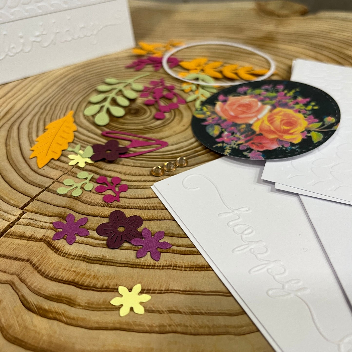 Unique Floral Card Making Kit – Handmade DIY Card & Envelope (6x6")
