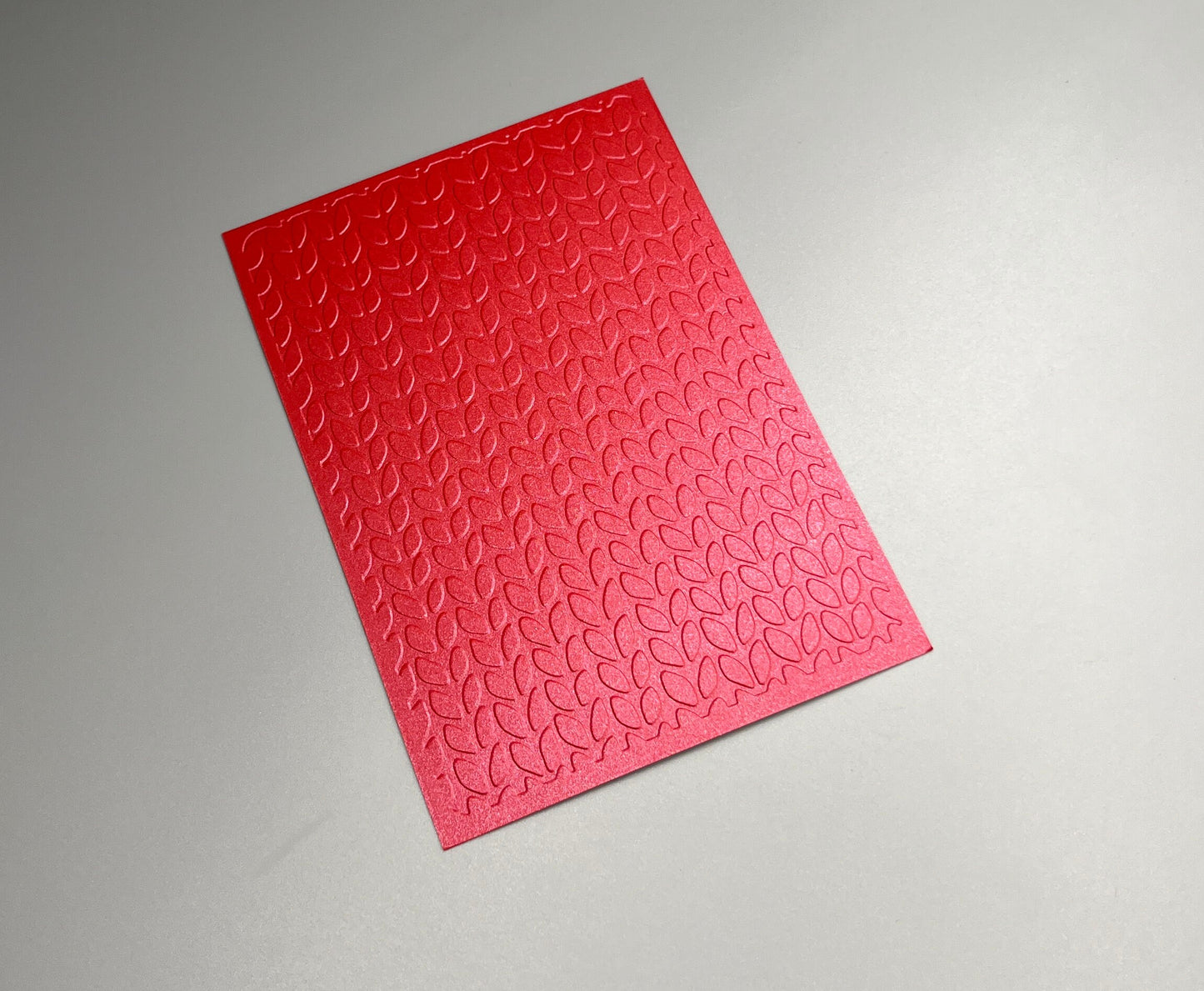 Embossed Knitted Pearlised Paper Cards – Components for Handmade Cards (10.5 x 14.5cm)