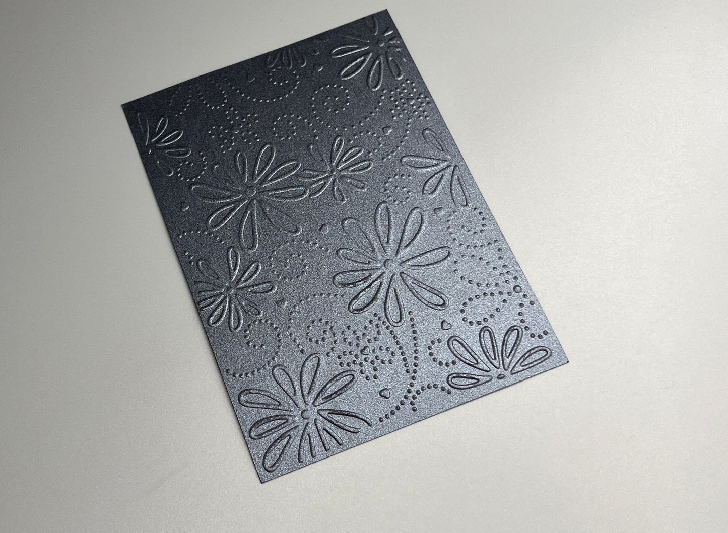 Embossed Flower Pearlised Paper Cards – Components for Handmade Cards (10.5 x 14.5cm) – Pack C
