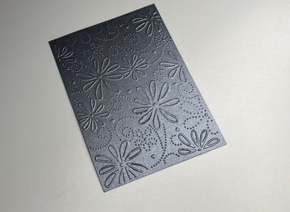 Embossed Flower Pearlised Paper Cards – Components for Handmade Cards (10.5 x 14.5cm) – Pack C