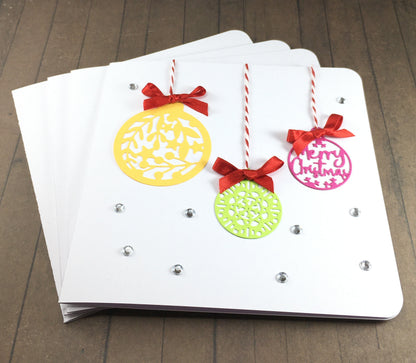 Handmade Christmas Card Kit – DIY Ornament Cards with Envelopes (15 x 15cm)
