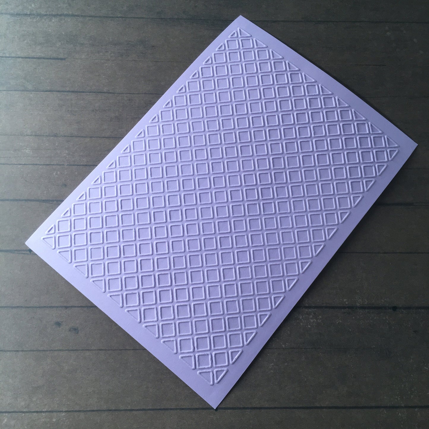 4 x Embossed Checked Paper Cards – Components for Handmade Cards (10.5 x 14.5cm) – Pack B