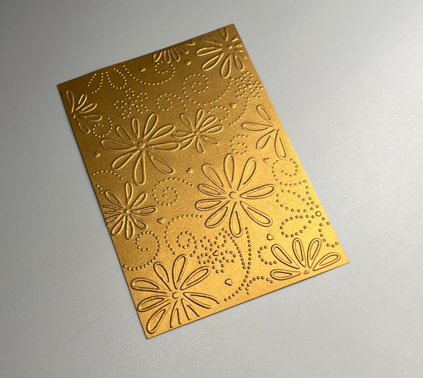 Embossed Flower Pearlised Paper Cards – Components for Handmade Cards (10.5 x 14.5cm) – Pack C