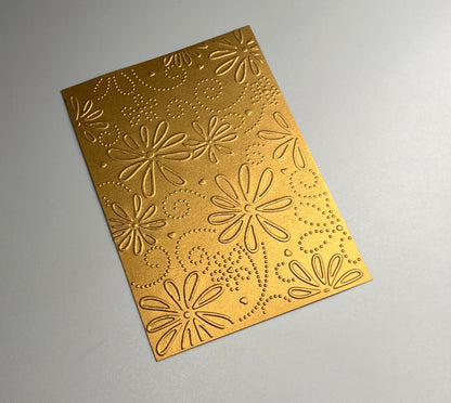 Embossed Flower Pearlised Paper Cards – Components for Handmade Cards (10.5 x 14.5cm) – Pack C