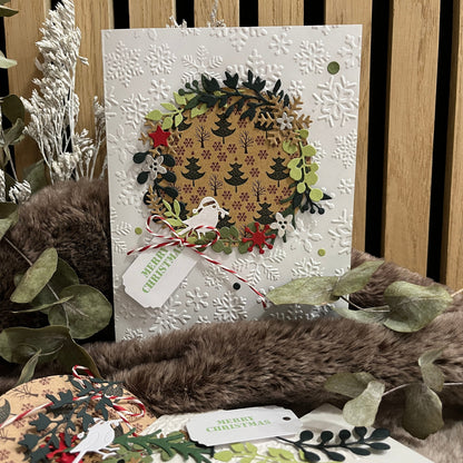 DIY Christmas Card Making Kit – Handmade Embossed Cards & Envelopes (5x7")