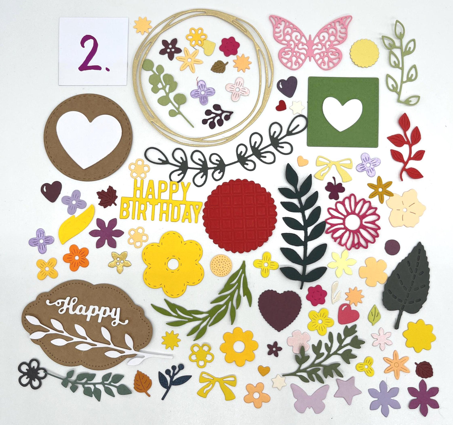 Bundle of Handmade Die Cuts – Components for Card Making & Paper Crafts