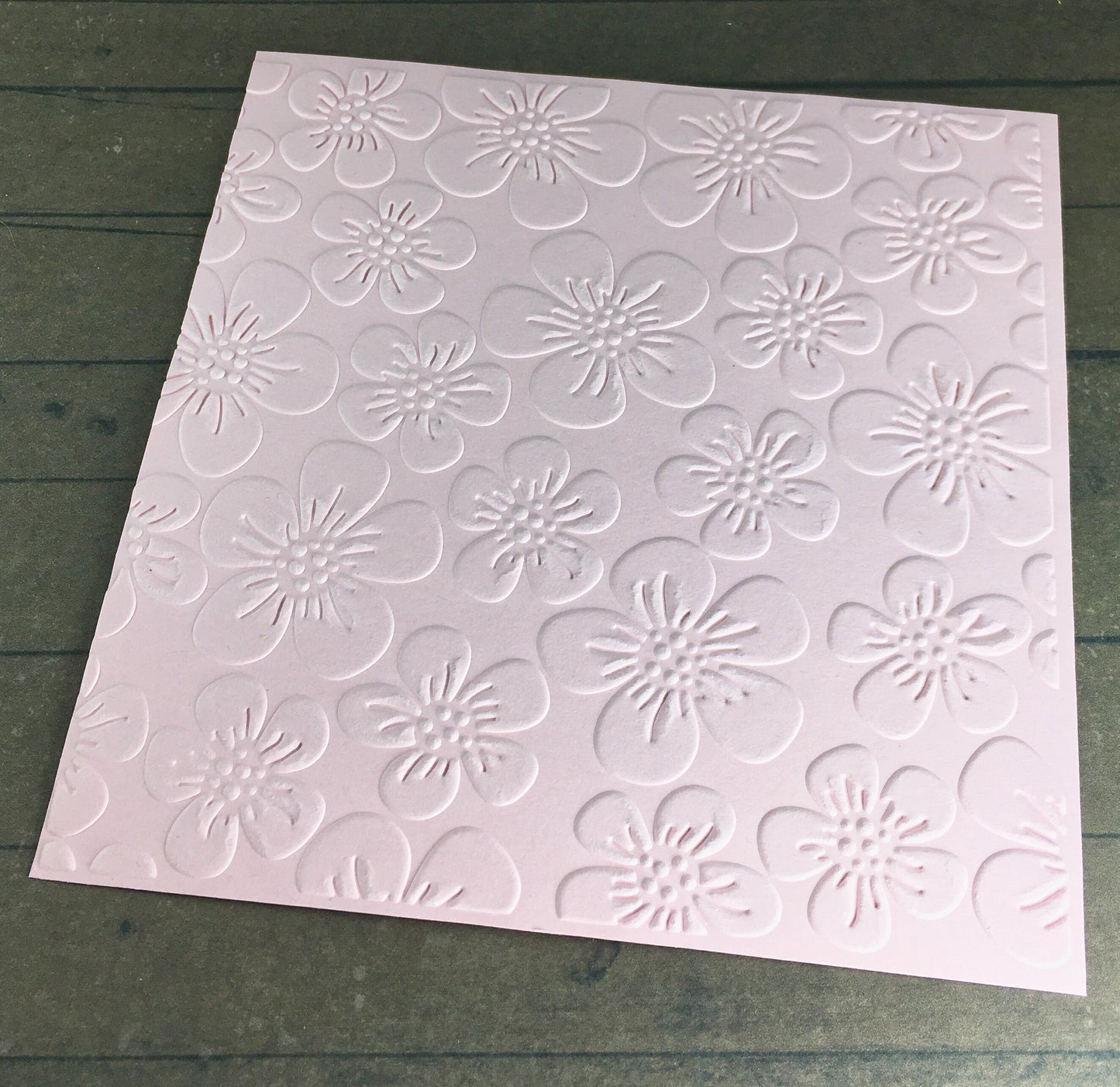 4 x Embossed Floral Paper Cards – Components for Handmade Cards (12 x 12cm)
