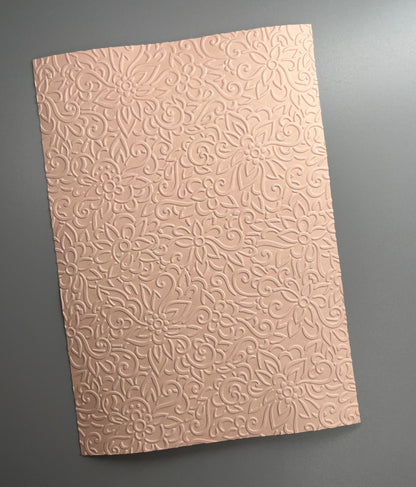 Embossed Flower Paper Cards – Components for Handmade Cards (Multiple Colours & Sizes) – Pack B