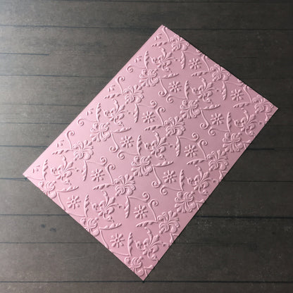 4 x Embossed Floral White Paper Cards – Components for Handmade Cards (10.5 x 14.5cm)