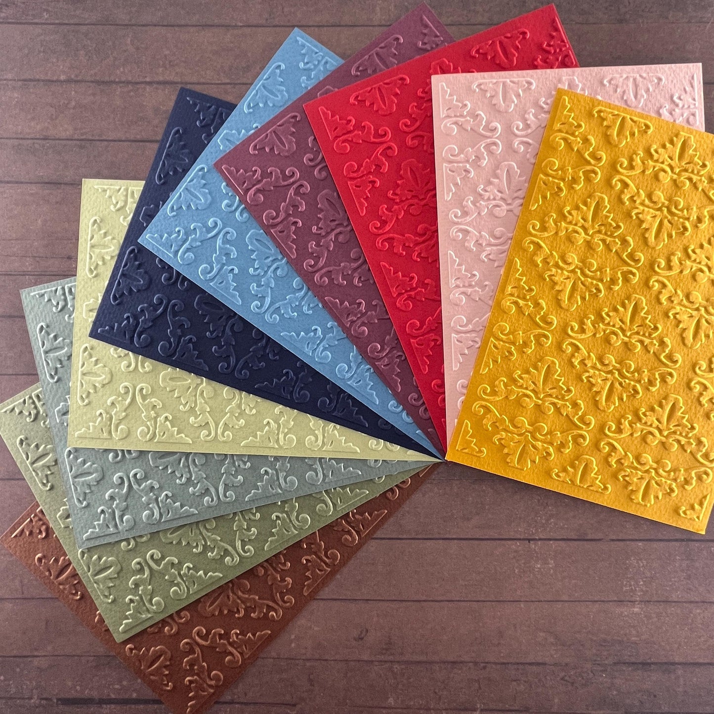 Embossed Castle Paper Cards – Components for Handmade Cards (10.5 x 14.5cm) – Pack B