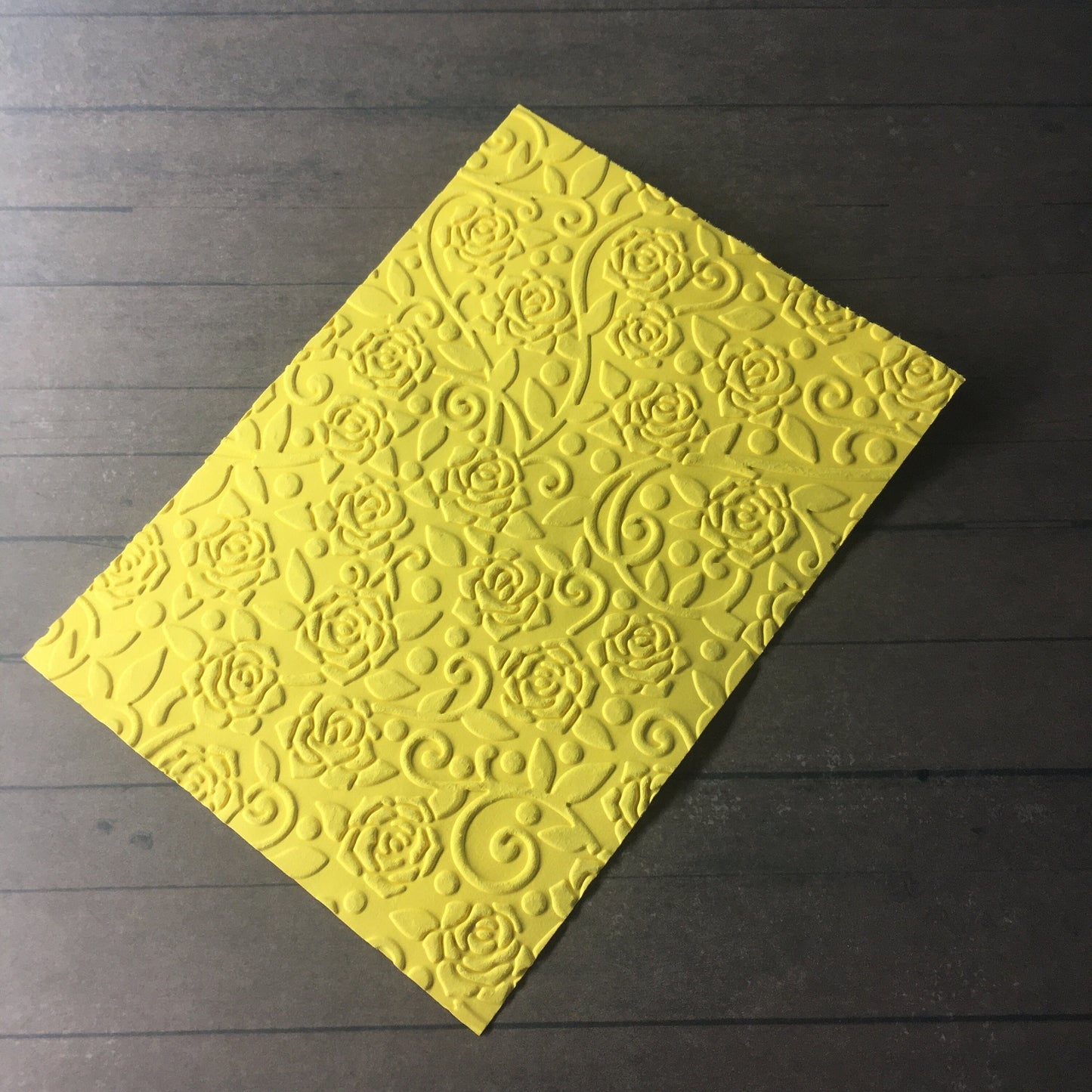 Embossed Rose Paper Card – Component for Handmade Cards (Multiple Sizes)