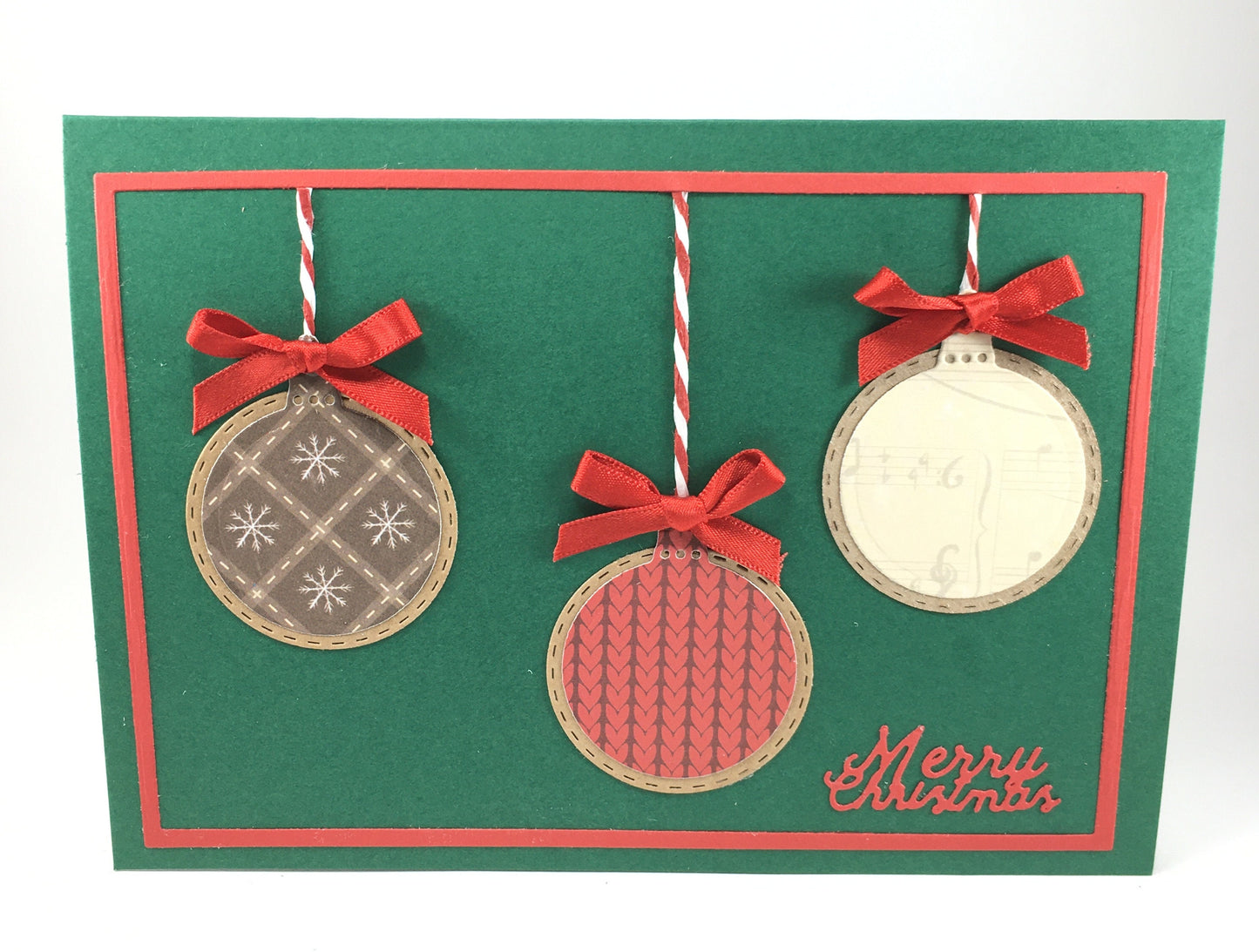 Christmas Card Making Kit – Handmade Embossed Holiday Cards with Envelopes (5x7") – Pack C