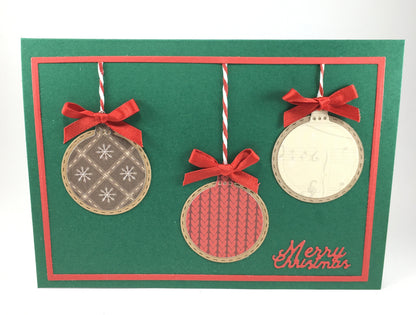 Christmas Card Making Kit – Handmade Embossed Holiday Cards with Envelopes (5x7") – Pack C