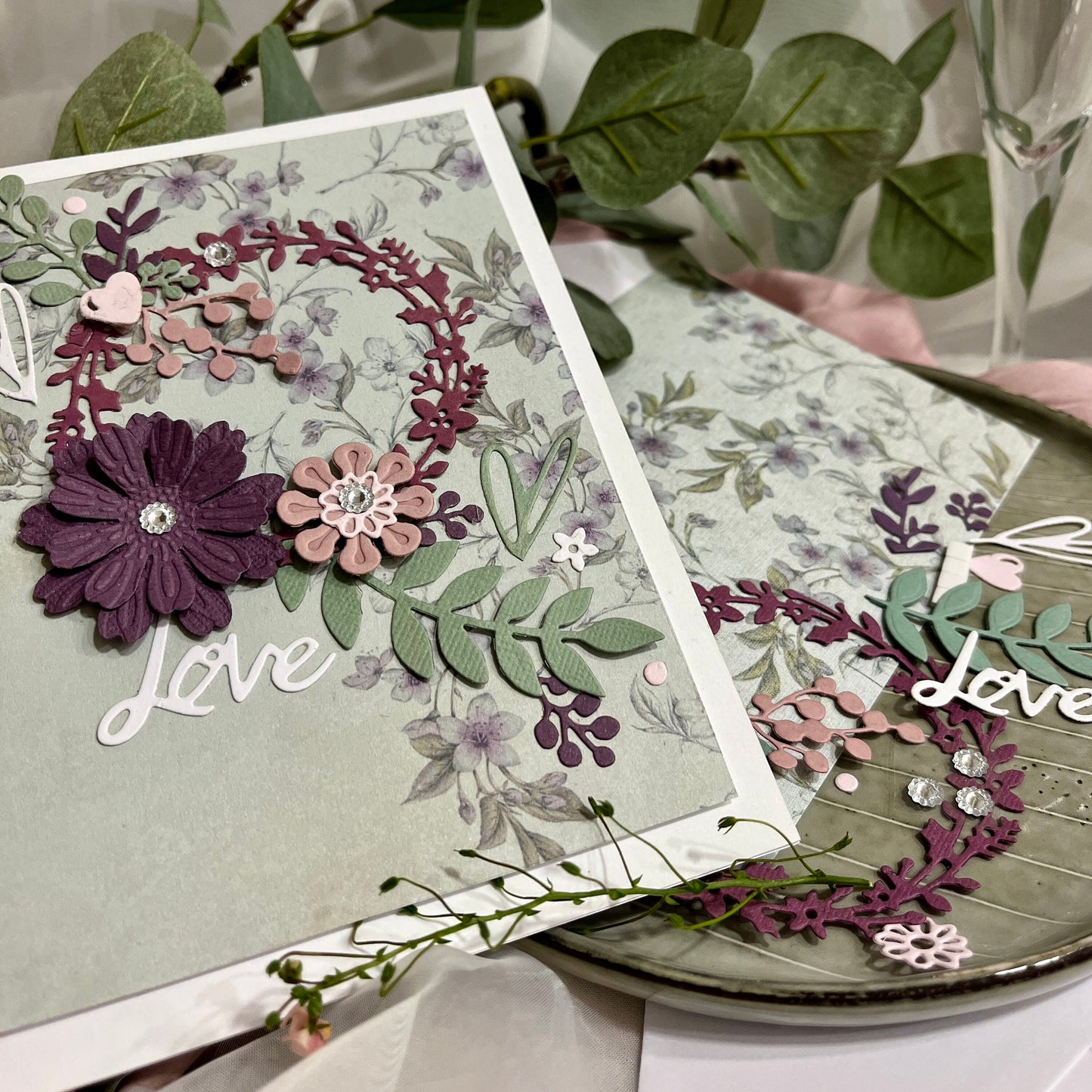 Handmade Floral Card Making Kit – DIY Embossed Cards & Envelopes (5x7")